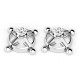 A pair of adjustable stainless steel zircon nipple clips