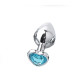 Heart-shaped metal vestibule anal plug