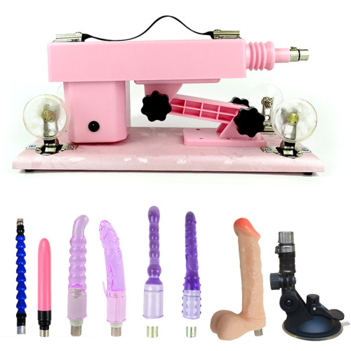 Extreme Pink Sex Machine with 5 Attachments