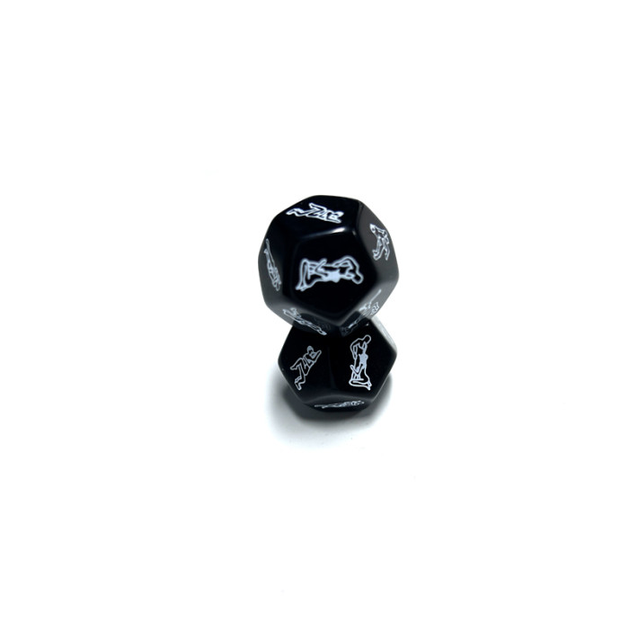 Black 12 Sided Sex Dice Couples Game