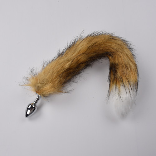 Fox Tail With Metal Anal-Butt Plug (L)