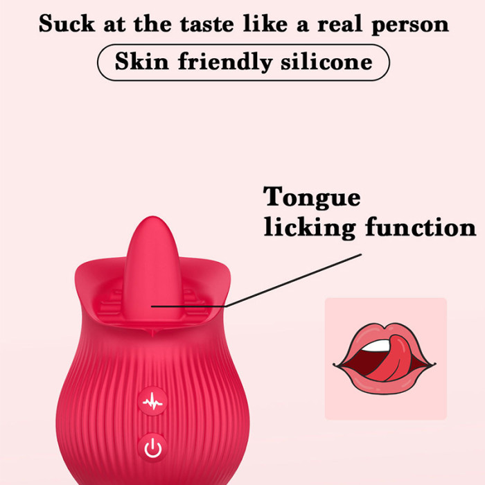 12 Frequency Tongue Flower Suck Vibrator