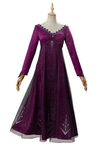 Elsa Lila Kleid Frozen 2 Die Eiskönigin 2 Völlig unverfroren Elsa Kleid Cosplay Kostüm Schlafanzug
