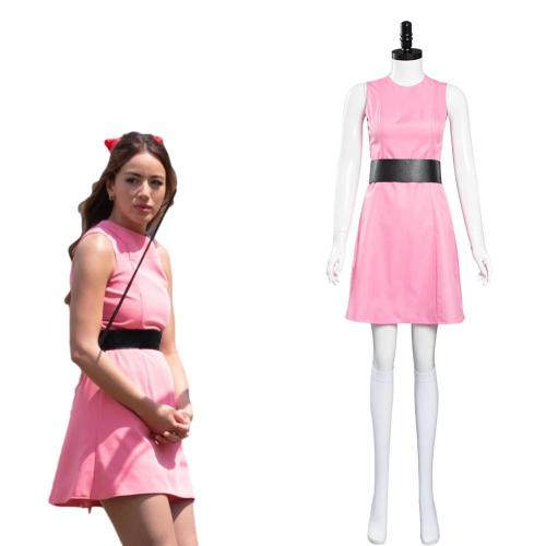 Powerpuff Girls Blossom Kleid Mädchen Kleid Cosplay Kostüm