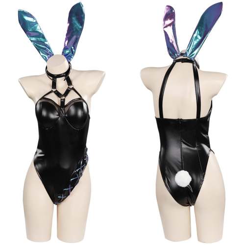 LoL League of Legends KDA Cosplay Kostüm Bunny Girls Outfits Halloween Karneval Jumpsuit