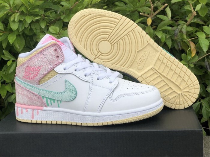 Authentic Air Jordan 1 Mid Paint Drip