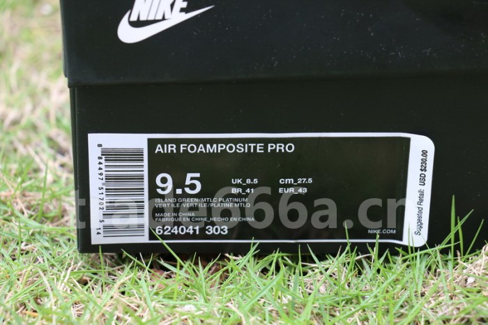 Authentic Nike Air Foamposite Pro “Island Green” 2017