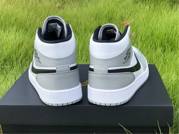 Authentic Air Jordan 1 Mid “Light Smoke Grey”