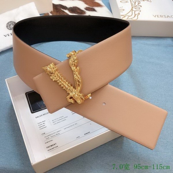 Super Perfect Quality Versace Belts(100% Genuine Leather,Steel Buckle)-784