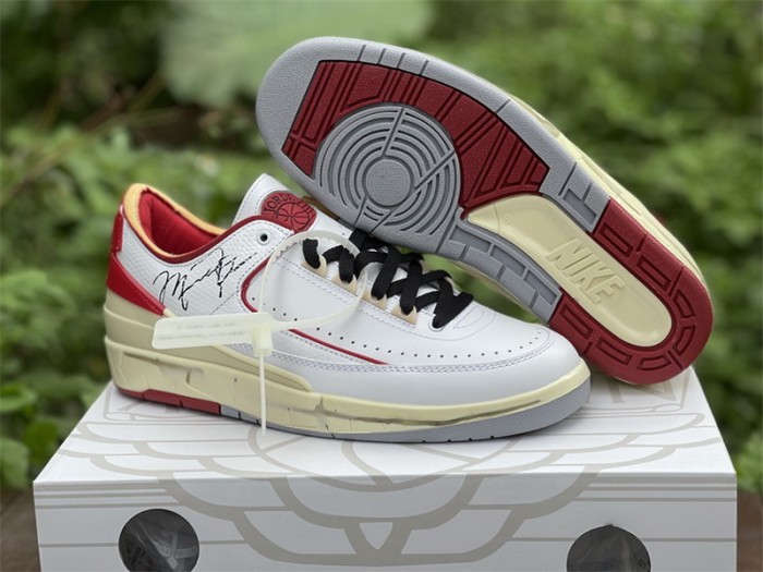 Authentic OFF-WHITE x Air Jordan 2 Low SP White ( with correct boxes)