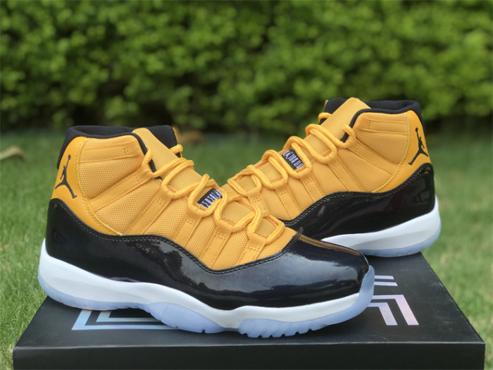 Authentic Air Jordan 11 Yellow Black Custom