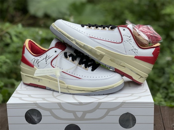 Authentic OFF-WHITE x Air Jordan 2 Low SP White ( with correct boxes)