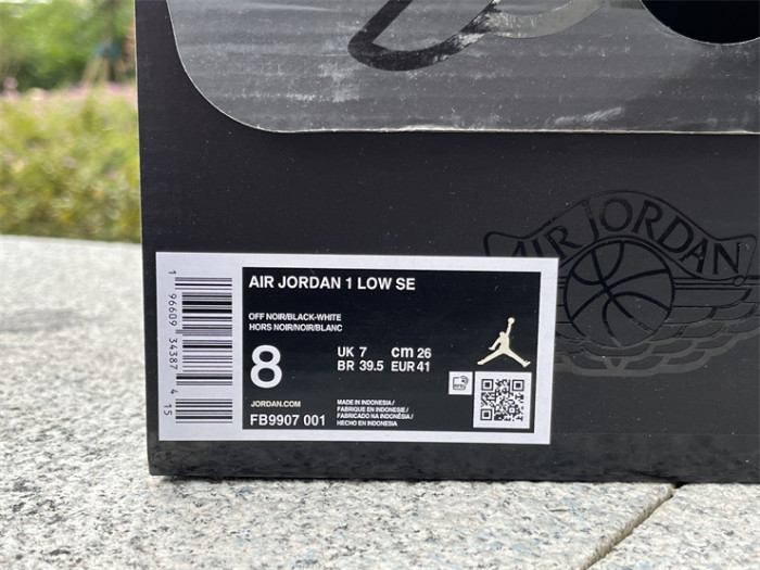 Authentic Air Jordan 1 Low “Black Elephant”