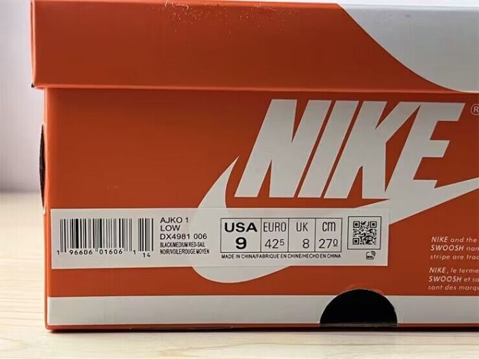 Authentic Air Jordan 1 KO Low “Bred”