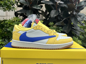 Authentic Travis Scott x Air Jordan 1 Low “Canary”