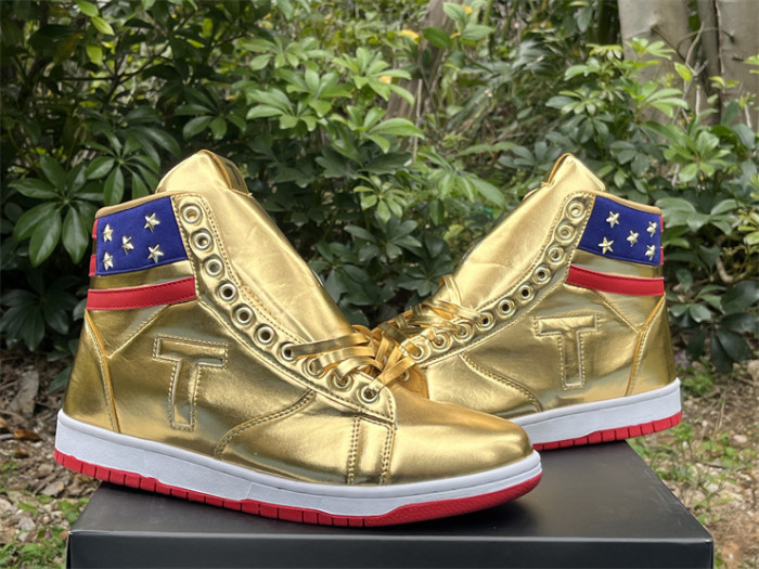 Trump High Top Gold Shoes