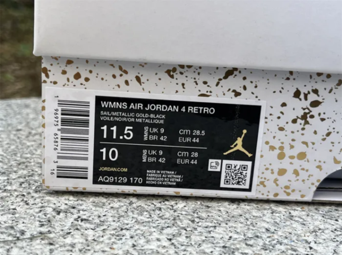 Authentic Air Jordan 4 “Metallic Gold”