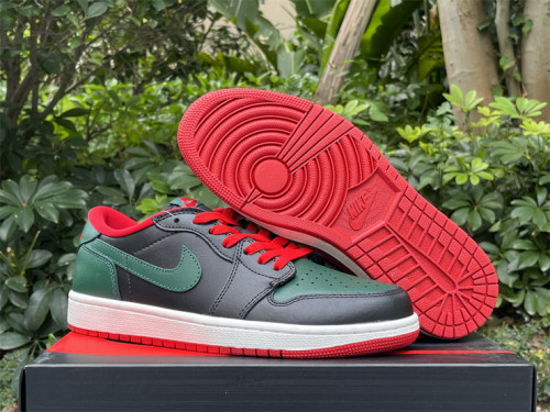 Authentic  Air Jordan 1 Low  “Gorge Green” GS