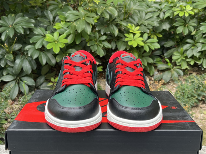Authentic  Air Jordan 1 Low  “Gorge Green”