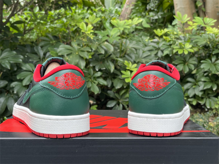 Authentic  Air Jordan 1 Low  “Gorge Green”