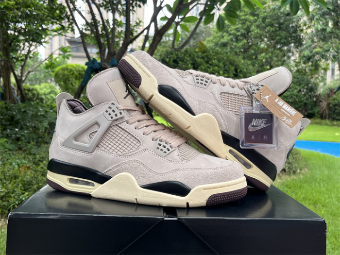 Authentic  A Ma Maniere x Air Jordan 4 “Fossil Stone”