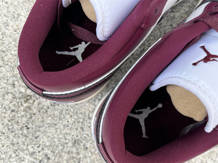 Authentic Jordan 1 Low Bordeaux  Women