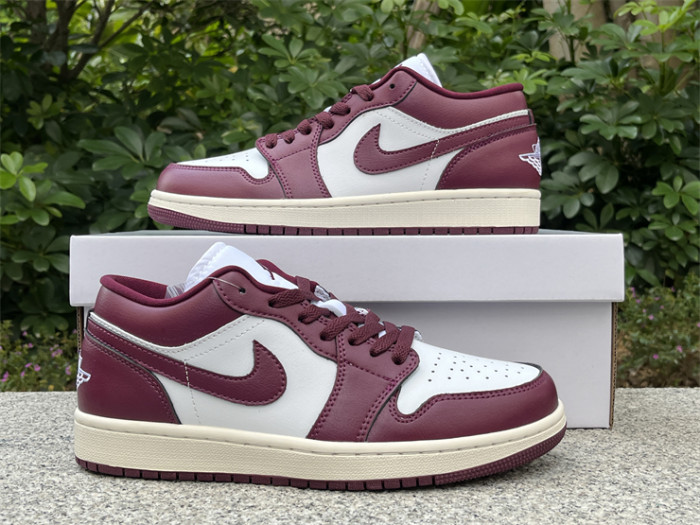 Authentic Jordan 1 Low Bordeaux  Women