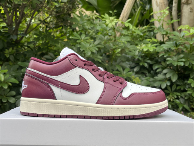 Authentic Jordan 1 Low Bordeaux  Women