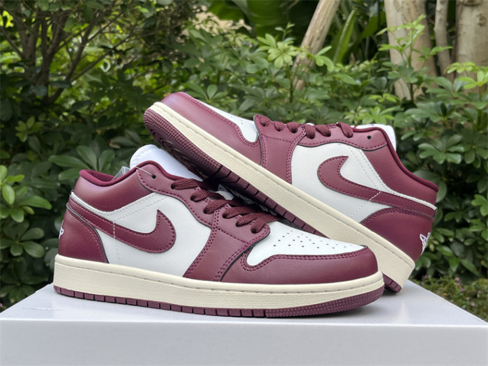 Authentic Jordan 1 Low Bordeaux  Women