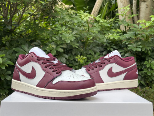 Authentic Jordan 1 Low Bordeaux  Women