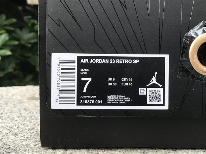 Authentic  Air Jordan 23 Black Stealth