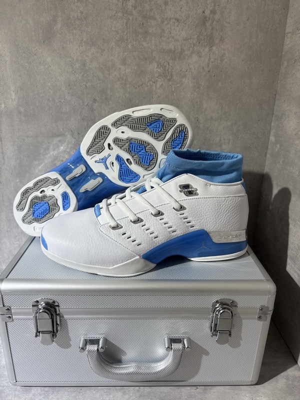 Authentic Air Jordan 17 Low “University Blue”  (with suitcase)