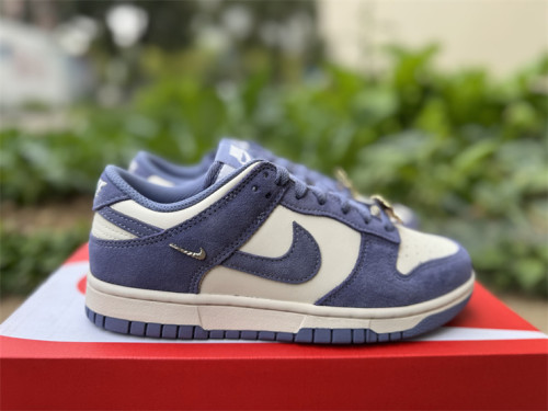 Authentic Nike Dunk Low World Indigo Mini Swoosh
