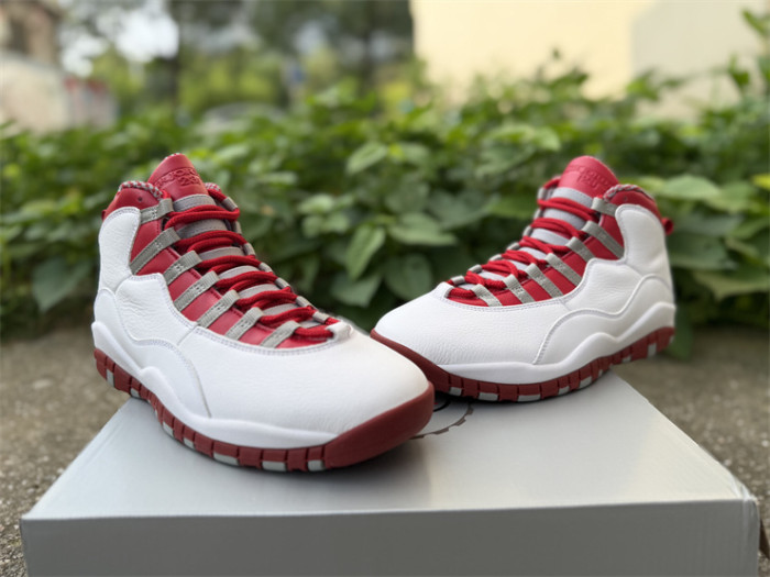 Authentic Air Jordan 10 Retro Red Steel