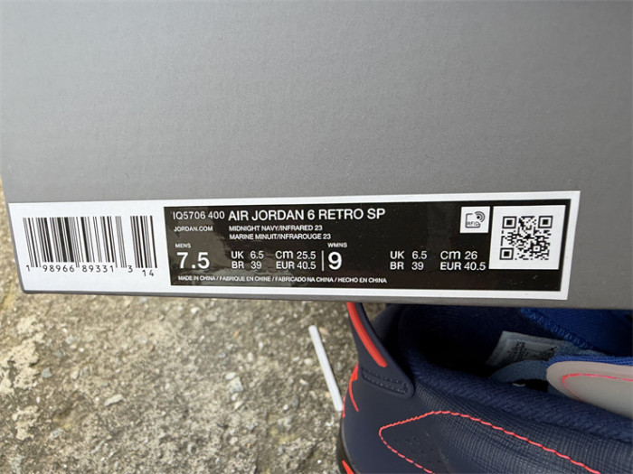 Authentic Awake NY x Air Jordan 6 “Midnight Navy”