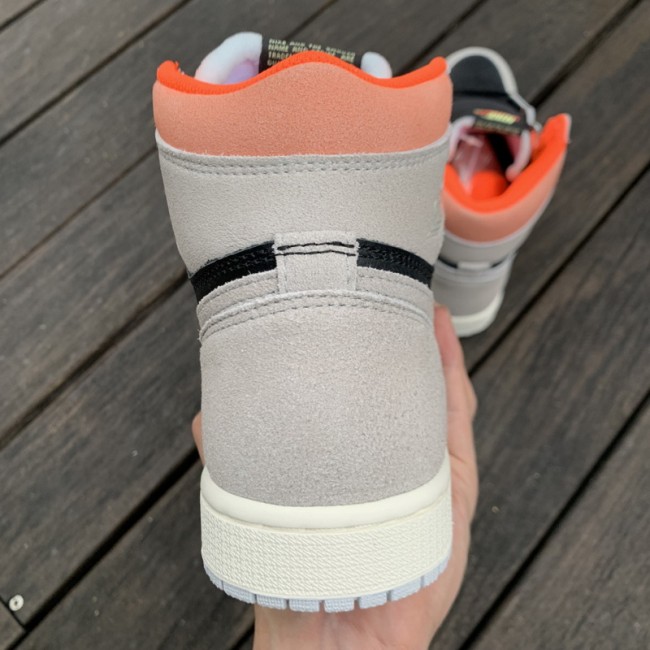 Authentic Cspace Air Jordan 1 Retro OG High Grey Pink