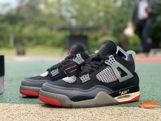 Authentic OFF WHITE x Air Jordan 4 “Bred”