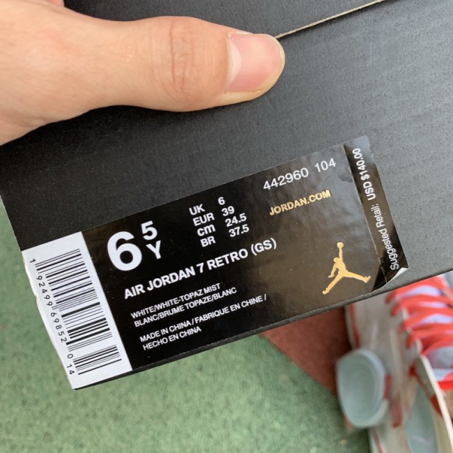 Authentic Air Jordan 7 “Topaz Mist”GS