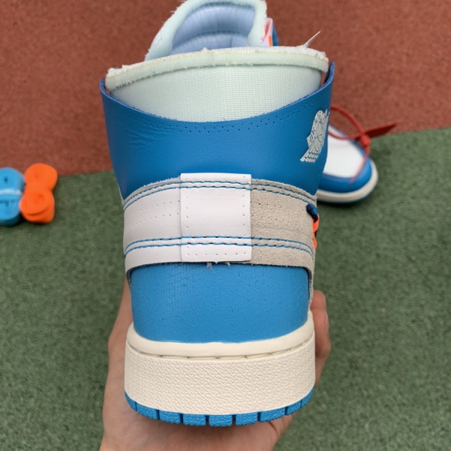 Authentic Air Jordan 1 Retro High Off-White University Blue