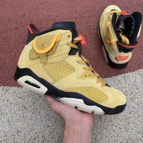 Authentic Travis Scott x Air Jordan 6 Retro Wheat Yellow