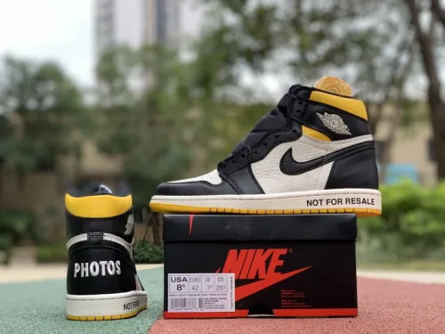 Authentic Air Jordan 1 Retro High Not for Resale Varsity Maize