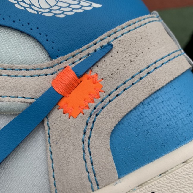 Authentic Air Jordan 1 Retro High Off-White University Blue