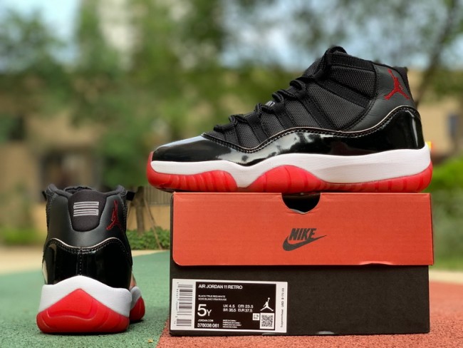 Authentic Air Jordan 11 Bred 2019 GS