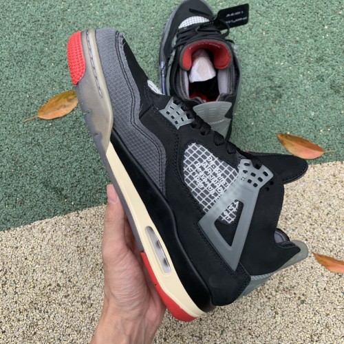 Authentic OFF WHITE x Air Jordan 4 “Bred”