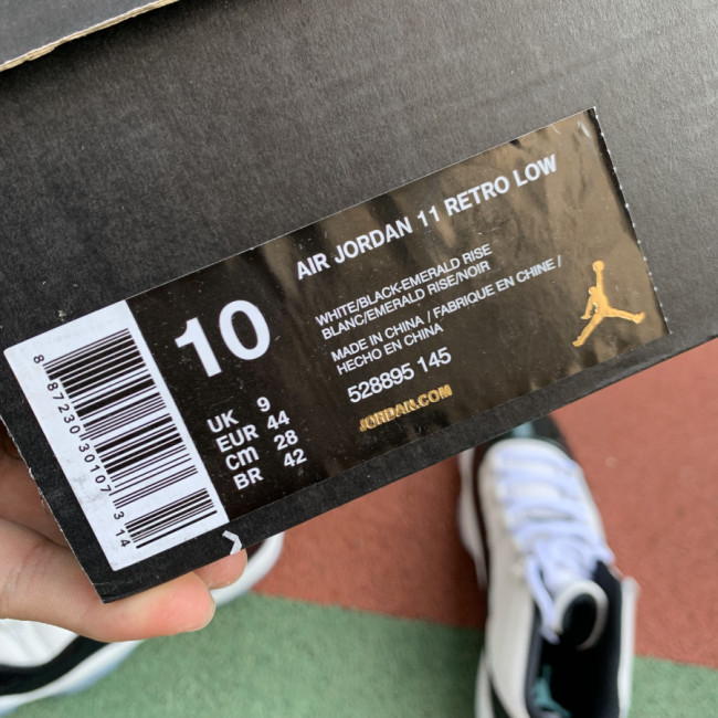 Authentic Air Jordan 11 Retro Low Emerald