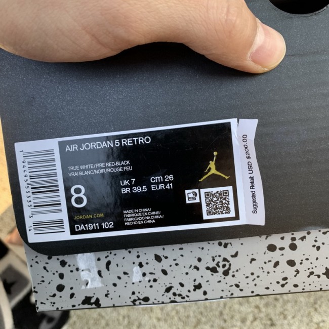 Authentic Air Jordan 5 “Fire Red”