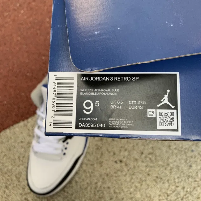 Authentic Fragment x Air Jordan 3 Retro Sample