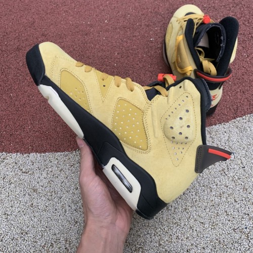 Authentic Travis Scott x Air Jordan 6 Retro Wheat Yellow