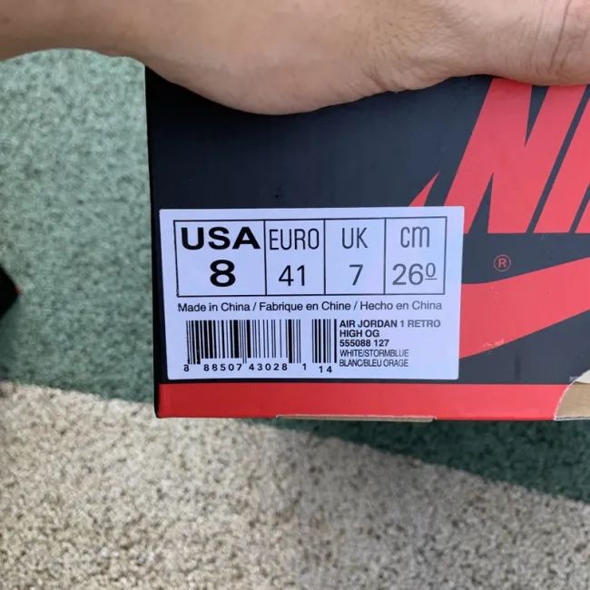Authentic Air Jordan 1 Retro OG Retro High “Storm Blue”