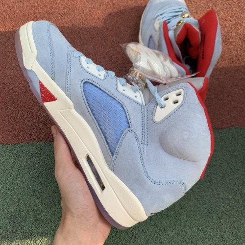 Authentic Trophy Room x Air Jordan 5 “Ice Blue”